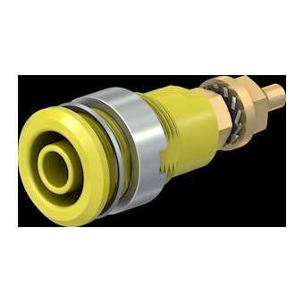 Douille 4 mm de sécurité jaune|Staubli-TTT23302024
