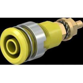 Douille 4 mm de sécurité jaune|Staubli-TTT23302024
