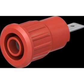 Douille 4 mm de sécurité rouge|Staubli-TTT23316022