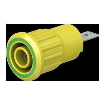 Douille 4 mm de sécurité vert/jaune|Staubli-TTT23316020