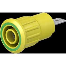 Douille 4 mm de sécurité vert/jaune|Staubli-TTT23316020