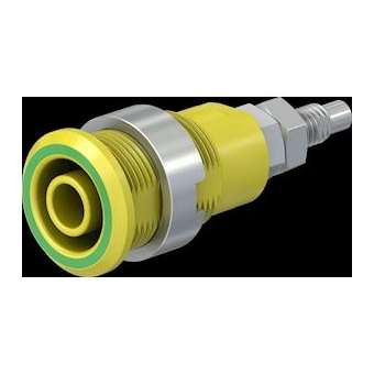 Douille 4 mm de sécurité vert/jaune|Staubli-TTT49704320