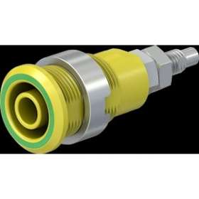 Douille 4 mm de sécurité vert/jaune|Staubli-TTT49704320