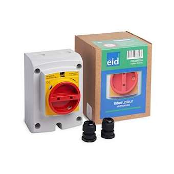 Coffret de protection ip66 3p 32a avec presse etoupe|Eid-EI2PRO3P32A