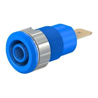 Douille 4 mm de sécurité bleu|Staubli-TTT23306023