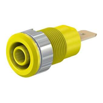 Douille 4 mm de sécurité jaune|Staubli-TTT23306024