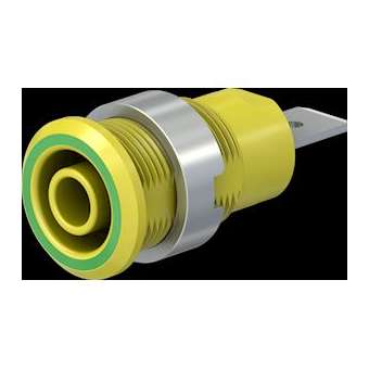 Douille 4 mm de sécurité vert/jaune|Staubli-TTT49704620