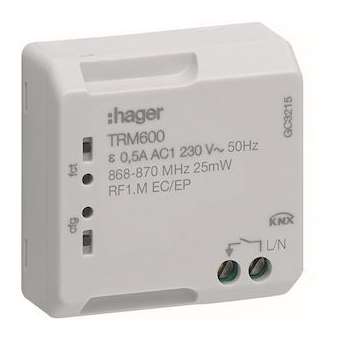 Commande pour télérupteur et minuterie KNX Radio|Hager-HAGTRM600