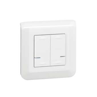 Commande double sans fil Mosaic with Netatmo éclairage/prise/micromodule -blanc|Legrand-LEG077724L
