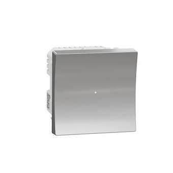 Wiser Unica - bouton poussoir - 10A - zigbee - alu - méca seul|Schneider Electric-SCHNU353730W