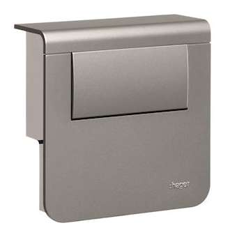 Support d'appareillage équipé d'un tranfo LED 30W Alu|Hager-HAGSL200809LEDD1