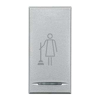 Manette Axolute avec symbole Faire la Chambre 1 module - Alu|Bticino-TICHC4915MR