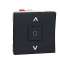 Unica - interrupteur volet-roulant - 3 touches - 6A - 2 mod - Anthra - méca seul|Schneider Electric-SCHNU320854