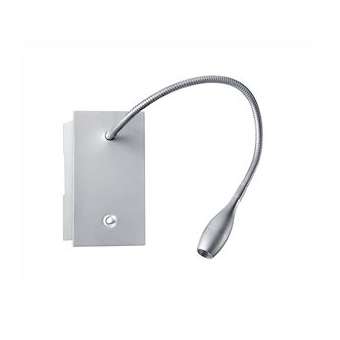 LIZA 3 01 - Liseuse 3,3W 3000K 145lm 40DEG 30000h dimmable, patère, grise|Aric-ARI50257