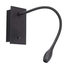 LIZA 3 01 - Liseuse 3,3W 3000K 145lm 40DEG 30000h dimmable, patère, noire|Aric-ARI51263