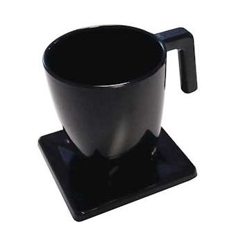 Plateau MAESTRO 1 tasse 200ml/1 soucoupe noire|JVD-JVD8661164