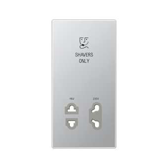 Enjoliveur prise rasoir / LS 990 Aluminium|Jung france-IUNSOAL7522PL