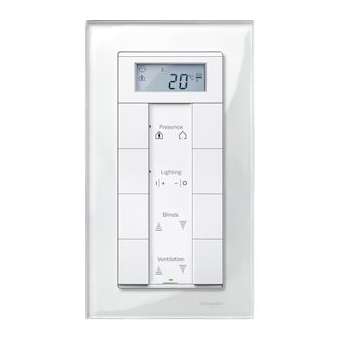 Merten M-Plan - plaque de finition - pour prise rasoir - verre blanc|Schneider Electric-SCHMTN404819