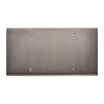 Façade LAITON DOUBLE HORIZONTALE HABILLAGE POUR PRISE RASOIR CANON DE FUSIL VIS|Modelec-MD8278-414