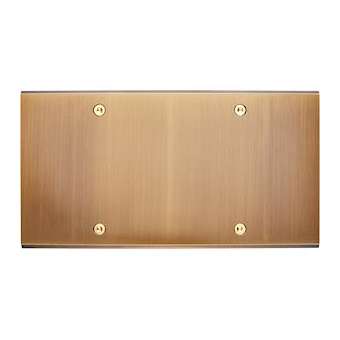 Façade LAITON DOUBLE HORIZONTALE HABILLAGE POUR PRISE RASOIR VIEUX BRONZE VIS|Modelec-MD8278-417