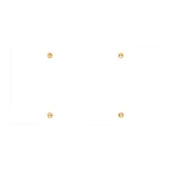 Façade LAITON DOUBLE HORIZONTALE HABILLAGE POUR PRISE RASOIR BLANC EMAIL VIS|Modelec-MD8278-424