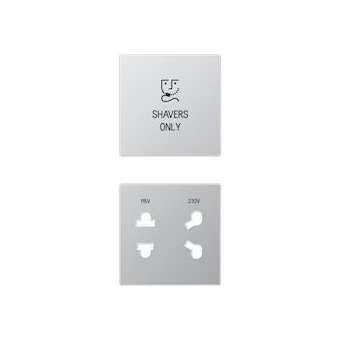 Enjoliveur prise rasoir / A 500 Aluminium|Jung france-IUNSOA7522ALPL