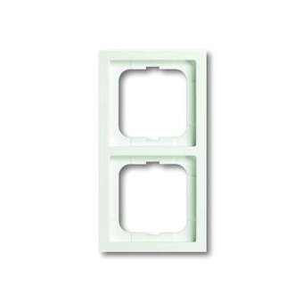 Cadre 2 Poussoirs Blanc Studio Mat|ABB-ABB586788
