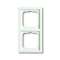 Cadre 2 Poussoirs Blanc Studio Mat|ABB-ABB586788