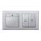 Plaque finition double M-Plan, aluminium|Schneider Electric-SCHMTN486260