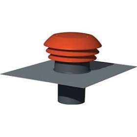 Chapeau de toiture plastique design, D raccordement 150/160 mm, couleur tuile|S&P France ( Unelvent )-UNE876002