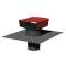 Chapeau de toiture plastique, D 125 mm, rejet 320 m3/h, asp 170 m3/h, tuile