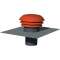 Chapeau de toiture plastique design, D raccordement 125 mm, couleur tuile