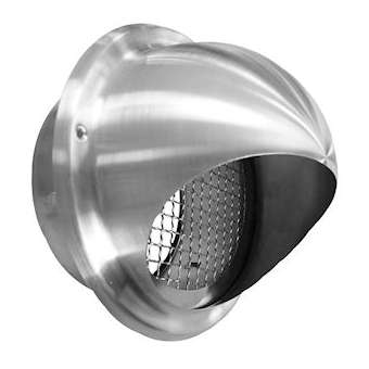 Prise d'air ou sortie d'air de façade, semi-sphérique, en acier inox, D 160 mm|S&P France ( Unelvent )-UNE870263