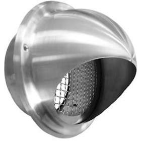 Prise d'air ou sortie d'air de façade, semi-sphérique, en acier inox, D 125 mm|S&P France ( Unelvent )-UNE870253