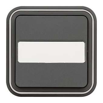cubyko Poussoir porte-étiquette 1F encastré gris IP55|Hager-HAGWNE025
