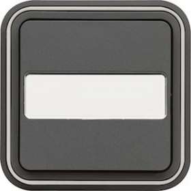 cubyko Poussoir porte-étiquette 1F encastré gris IP55|Hager-HAGWNE025
