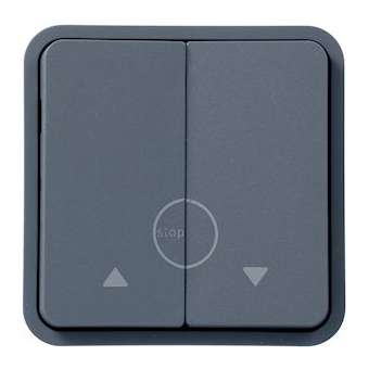 cubyko Poussoir volet-roulant associable gris IP55|Hager-HAGWNA301