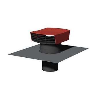 Chapeau de toiture plastique, D 150/160 mm, rejet 320 m3/h, asp 210 m3/h, tuile|S&P France ( Unelvent )-UNE874467