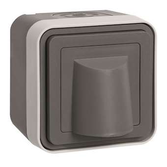 cubyko Sortie de câble saillie gris|Hager-HAGWNC155