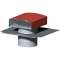 Chapeau de toiture métallique, D 125 mm, rejet 295 m3/h, asp 160 m3/h, tuile