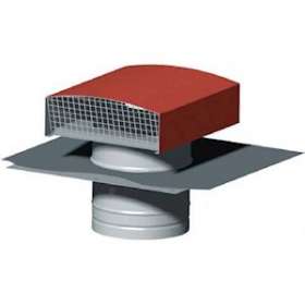 Chapeau de toiture métallique, D 125 mm, rejet 295 m3/h, asp 160 m3/h, tuile|S&P France ( Unelvent )-UNE875343