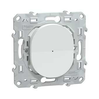 Wiser Ovalis - variateur poussoir - 2 fils - zigbee - Blanc|Schneider Electric-SCHS320522W