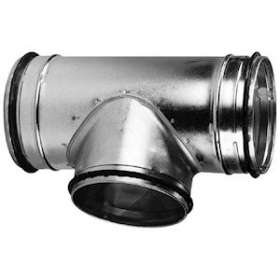 Té équerre à 90DEG en acier galvanisé, à joints, D 125/125 mm|S&P France ( Unelvent )-UNE867774