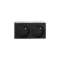 Prise TerCia 2 pôles + terre double spécial goulotte noir|Iboco-IBOB45022