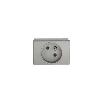 Prise TerCia 2 pôles + terre simple spécial goulotte alucolor|Iboco-IBOB45013