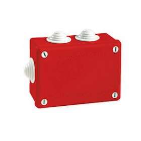 Boîte de dérivation étanche Pico 120x80 Prof. 50 rouge à tétines IP55 960°C|Iboco-IBOB05547