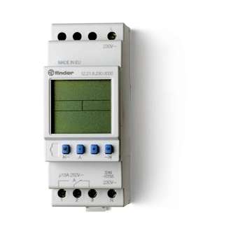 Horloge hebdomadaire digitale 1 inverseur 16A 230V AC|Finder-FID122182300000PAS