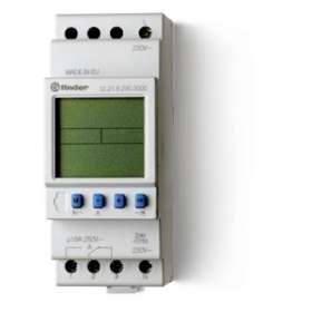 Horloge hebdomadaire digitale 1 inverseur 16A 230V AC|Finder-FID122182300000PAS