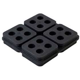 Plots amortisseurs élastomère,D 45 x 45 mm, épaisseur 21 mm, lot de 4 unités|S&P France ( Unelvent )-UNE990001