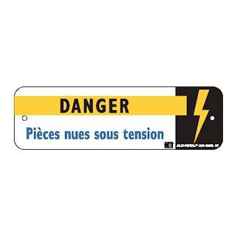 plaque alu 'pieces nues sous tension'|Catu-CATAM-560-2